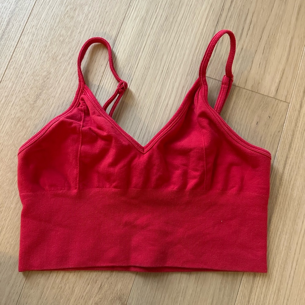 Alo Yoga Red Sports Bra